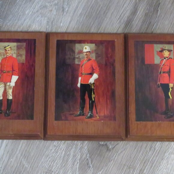 SET of 3 RCMP Plaques Uniform History North Columbia Trading Co. (K700) - Picture 1 of 9